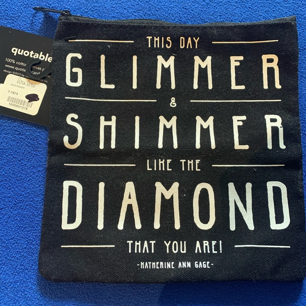 Lou Lou quotable zip up pouch